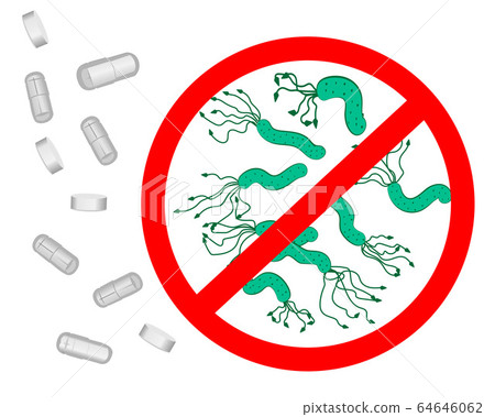 Stop Helicobacter pylori sign 64646062