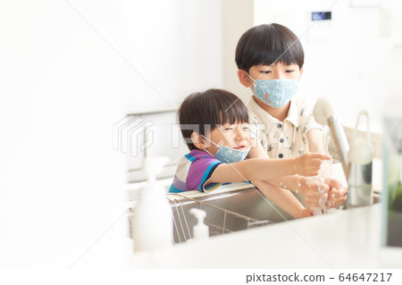 Boy wearing a mask Boy wearing a mask 64647217