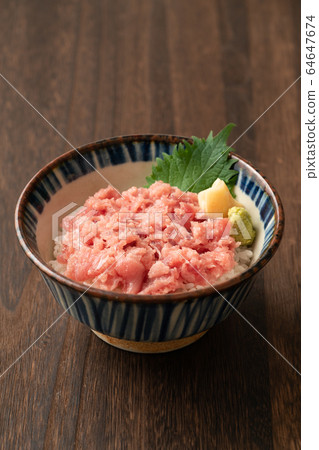 Negitoro on a bowl Negitoro on a bowl 64647674