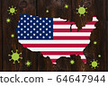 Coronavirus covid19 quarantine in USA concept 64647944