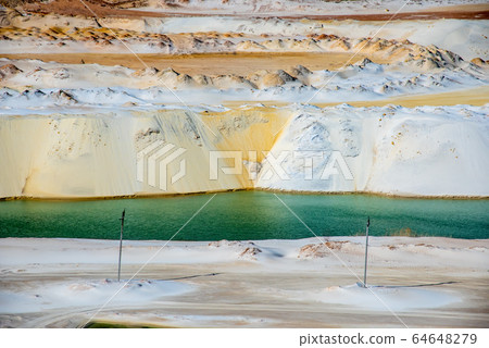 quartz sand quarry with lake quartz sand quarry with lake 64648279
