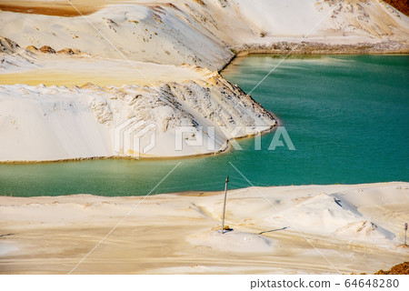 quartz sand quarry with lake quartz sand quarry with lake 64648280