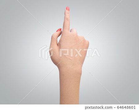 female hand touching or pointing to something 3d female hand touching or pointing to something 3d 64648601