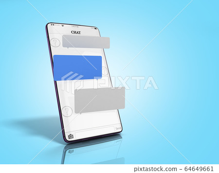 Chat Message On Smartphone Chat Window In The Stock Illustration