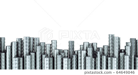 Reinforcement steel bar Steel building armature 3d Reinforcement steel bar Steel building armature 3d 64649846