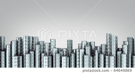 Reinforcement steel bar Steel building armature 3d 64649869