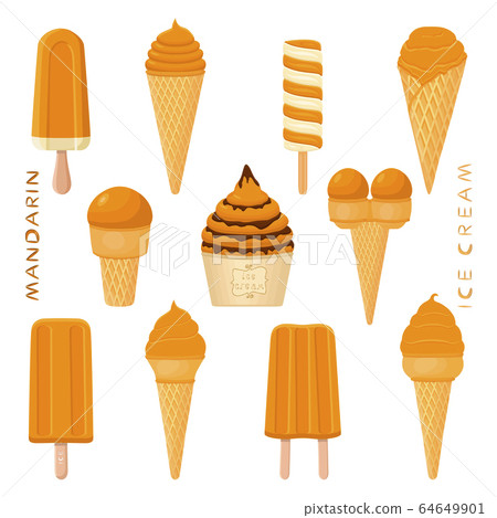 Vector illustration for natural tasty ice cream 64649901