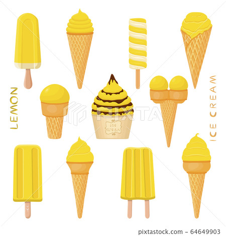 Vector illustration for natural tasty ice cream 64649903