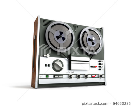 Old portable reel to reel tube tape recorder 3d Old portable reel to reel tube tape recorder 3d 64650285