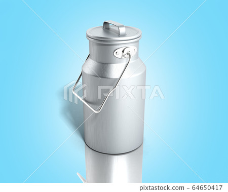 can container for milk 3d render on blue gradient can container for milk 3d render on blue gradient 64650417