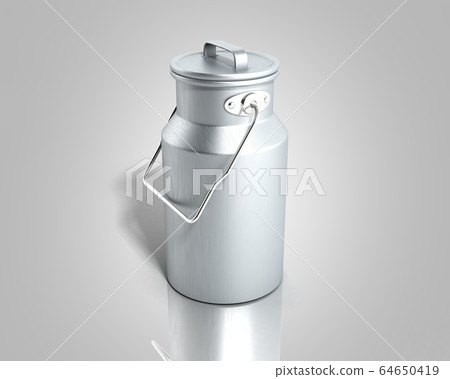 can container for milk 3d render on grey gradient can container for milk 3d render on grey gradient 64650419