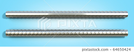 Reinforcement steel bar Steel building armature 3d Reinforcement steel bar Steel building armature 3d 64650424