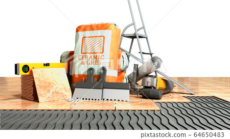 modern concept of tile laying tools and building modern concept of tile laying tools and building 64650483