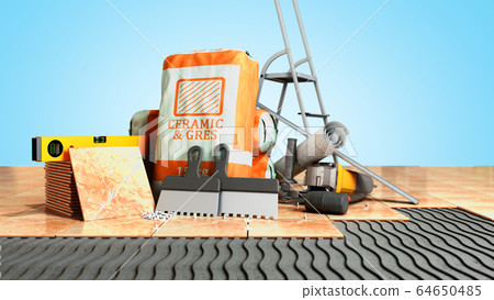 modern concept of tile laying tools and building modern concept of tile laying tools and building 64650485