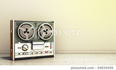 Old portable reel to reel tube tape recorder on Old portable reel to reel tube tape recorder on 64650499