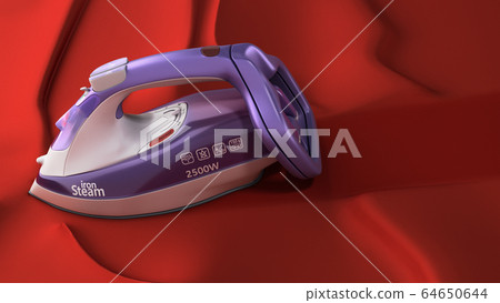 modern iron leaves an even trace on the fabric 3d 64650644