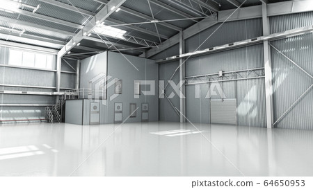 empty Hangar delivery warehouse 3d render image empty Hangar delivery warehouse 3d render image 64650953