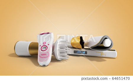 set of equipment for hair care hair dryer epilator 64651470