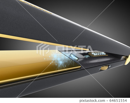 Electric curling iron hair straightener with Electric curling iron hair straightener with 64651554