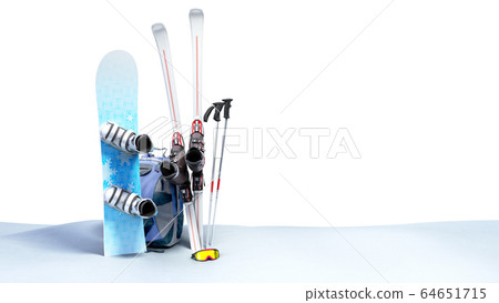 concept of winter tourism snowboarding and skiing concept of winter tourism snowboarding and skiing 64651715