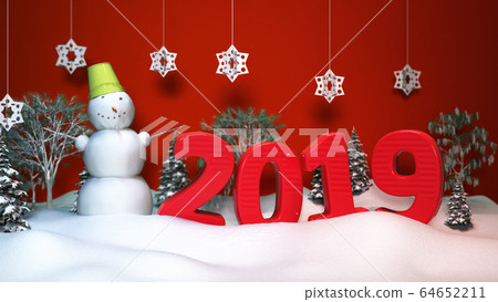 Christmas snow background instalation Christmas Christmas snow background instalation Christmas 64652211