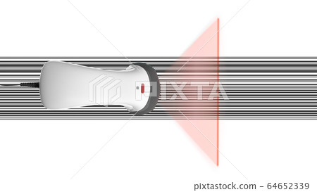 Barcode Scanner 3d render on white background Barcode Scanner 3d render on white background 64652339