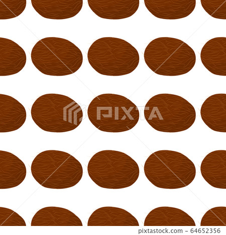 Illustration on theme big colored seamless coconut Illustration on theme big colored seamless coconut 64652356
