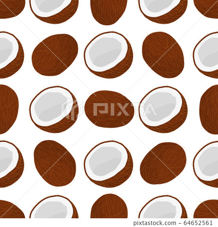 Illustration on theme big colored seamless coconut 64652561