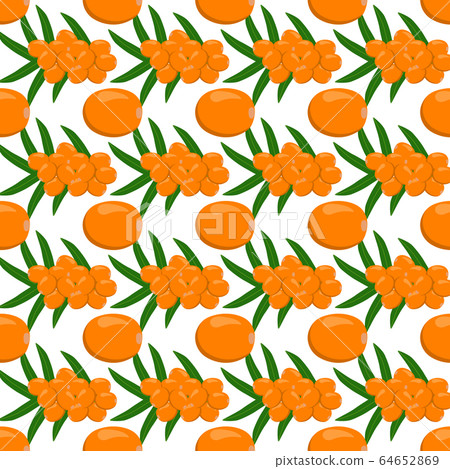 Theme big colored seamless sea buckthorn 64652869