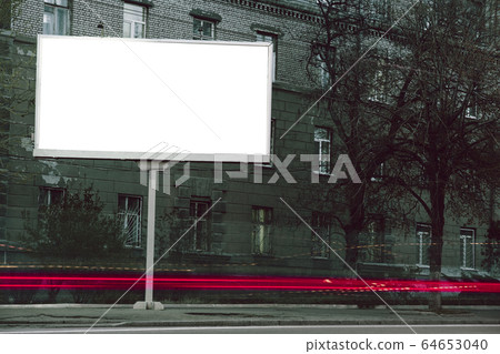 Blank billboard for advertising at the city around, copyspace for your text, image, design Blank billboard for advertising at the city around, copyspace for your text, image, design 64653040