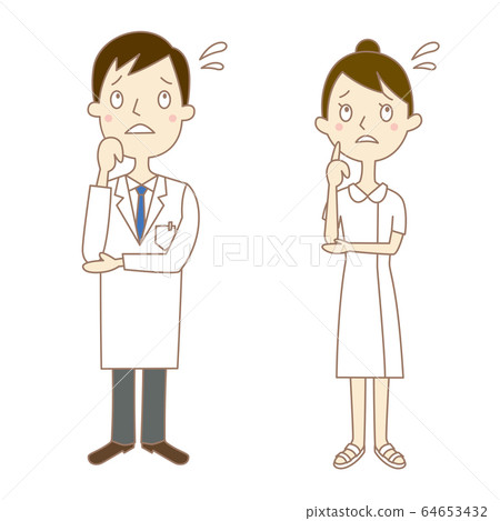 醫生和護士的面部表情:插圖 醫生和護士的面部表情:插圖 64653432