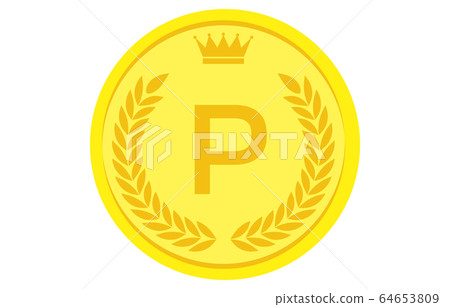 月桂花冠和皇冠字母硬幣P 64653809