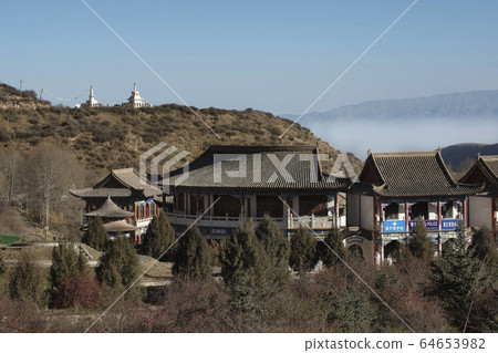View of Sunan Mati Temple Scenic Area during Autumn, Zhangye, Gansu, China 64653982