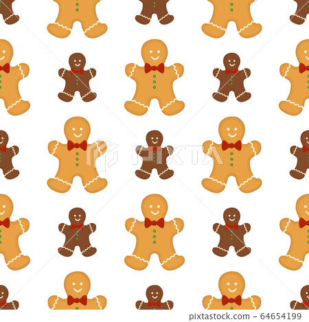 Big set identical gingerbread man, kit colorful 64654199