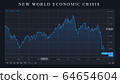 economic crisis panic stock market crash graph 64654604