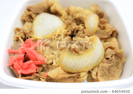 美味的牛肉飯午餐 64654930