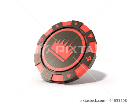 casino red chips isolated on white realistic 3d casino red chips isolated on white realistic 3d 64655898