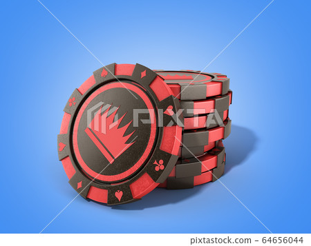 casino red chips isolated on white realistic 3d casino red chips isolated on white realistic 3d 64656044