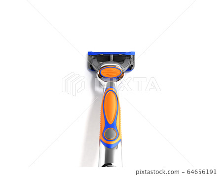 Mens razor 3d render on white background Mens razor 3d render on white background 64656191