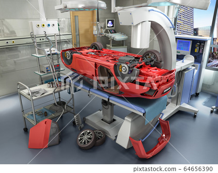 Modern concept of auto repair work Details of the 64656390