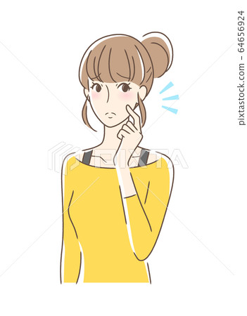 A woman who makes her cheeks tight A woman who makes her cheeks tight 64656924