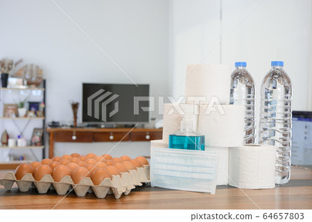 Home quarantine due to coronavirus or COVID-19 Home quarantine due to coronavirus or COVID-19 64657803