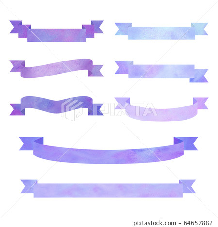 Watercolor style ribbon set (purple) Watercolor style ribbon set (purple) 64657882