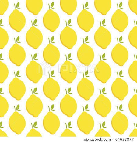 Lemon fruit seamless bright art vector pattern - Stock Illustration ...
