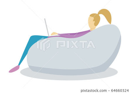 Woman Works At Home Woman Works At Home 64660324
