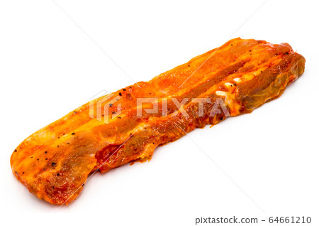 Pork bacon marinated in garlic and chilli 64661210