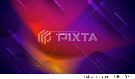 Abstract dynamic motion of geometric shape, pattern composition. Colorful gradient background. Vector modern graphic, minimal design elements for a backdrop, template, poster, wallpaper, flyer, layout Abstract dynamic motion of geometric shape, pattern composition. Colorful gradient background. Vector modern graphic, minimal design elements for a backdrop, template, poster, wallpaper, flyer, layout 64661572