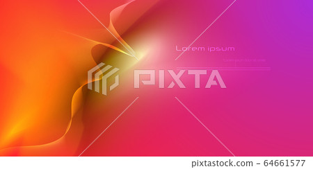Vector illustration abstract wavy, wave, line and blurred gradient mesh in red color background. Dynamic minimal wave line composition design, layout for wallpaper, flyer, poster, banner 64661577