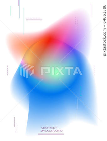 Vector abstract background, Composition colorful fluid abstraction, holographic and gradient color design for backgrounds. Layout template for banner, poster, wallpaper, flyer, brochure 64661586