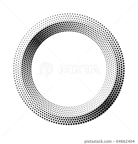 Halftone dots in circle form. Round logo or icon. Halftone dots in circle form. Round logo or icon. 64662404